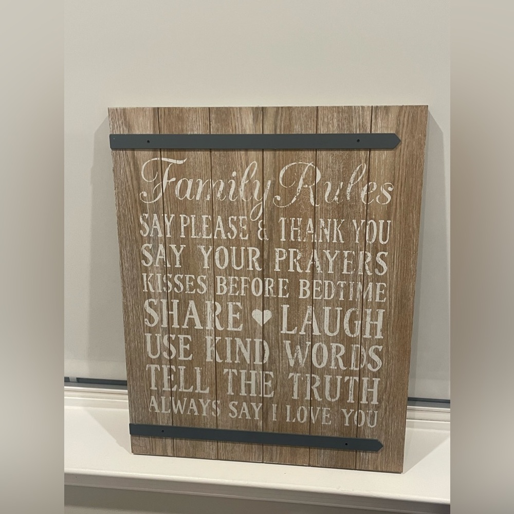 Kirklands Family Rules Wall Decor